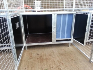 Dog kennels manufactured by KM Dog Trailers