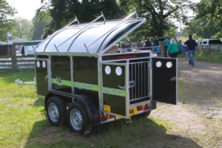 4 berth dog trailer Dog Trecker, dog trailer manufactured by KM Dog Boxes
