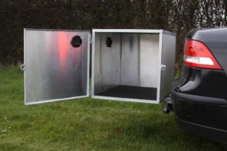 Dog Cube for transporting dogs dog box for towbar - manufactured by KM Dog Trailers