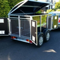 4 berth Dog Trailer Dog Trecker, dog trailer manufactured by KM Dog Boxes