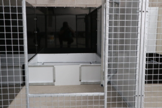Whelping pen manufactured by KM Dog Trailers