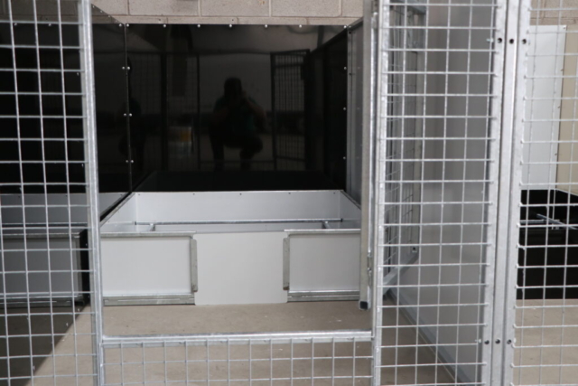 Whelping box in Whelping pen Whelping pen manufactured by KM Dog Trailers