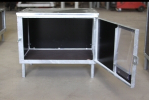 Medium Cabin 2 dog kennel Dog kennels manufactured by KM Dog Trailers