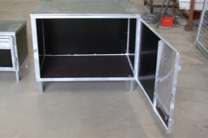 Medium Cabin 4 dog kennel Dog kennels manufactured by KM Dog Trailers