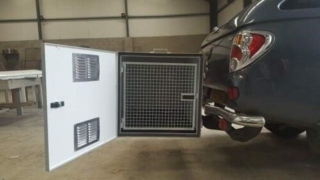 Dog Cube for transporting dogs dog box for towbar - manufactured by KM Dog Trailers