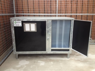 Dog kennels manufactured by KM Dog Trailers